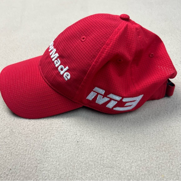 TaylorMade Golf Hat TP5 M3 Performance Tour Adjustable Strap Cap Red White OSFA - Picture 3 of 8